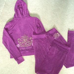 Juicy Couture Terry tracksuit in purple